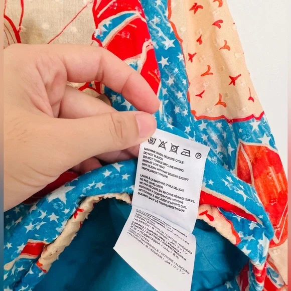 NWT Farm Rio x Anthropologie Puff-Sleeve Bubble Blouse - Picture 9 of 10